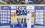 Vice Chairman of the Longines Hathab Organising Committee Ali Al Rumaihi with the podium winners of Gold Tour.