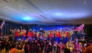 Attendees dressed in traditional attire during the Malaysia National Day and Malaysia Day celebration in Doha on Friday.