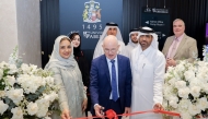 Dr Sheikha Aisha bint Faleh Al Thani with the University of Aberdeen Principal & Vice Chancellor, Professor George Boyne and other officials at the event.

