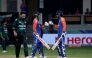 India's Abhishek Sharma and Tilak Varma bump fists during the Asia Cup 2025 Super Four Twenty20 international cricket match between India and Pakistan at the Dubai International Stadium in Dubai on September 21, 2025. (Photo by Fadel SENNA / AFP)

