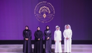 Minister of Education and Higher Education H E Lolwah bint Rashid bin Mohammed Al Khater with other officials during the event.