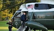 US President Donald Trump boards Marine One as he departs from the South Lawn of the White House in Washington, DC, on Septemeber 22, 2025. (Photo by SAUL LOEB / AFP)