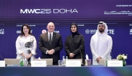 Assistant Undersecretary for Digital Industry Affairs at MCIT, H E Reem Al Mansoori; CEO of GSMA, John Hoffman with other officials during the event. PIC: Rajan Vadakkemuriyil