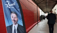 A sign is displayed outside the El Capitan Entertainment Centre in Hollywood where the 