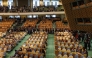 People walk out of Israeli Prime Minister Benjamin Netanyahu speech at the 80th session of the United Nations General Assembly (UNGA) on September 26, 2025 in New York City. Alexi J. Rosenfeld/Getty Images/AFP 