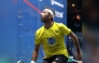 Qatar's Abdulla Al Tamimi in action during his match against Ali Al Darwish.
