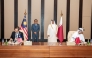 Deputy Prime Minister and Minister of State for Defense Affairs H E Sheikh Saoud bin Abdulrahman bin Hassan Al-Thani and Minister of Defence of Malaysia H E Mohamed Khaled Nordin attend the agreement signing in Doha yesterday. 