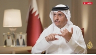 Prime Minister and Minister of Foreign Affairs H E Sheikh Mohammed bin Abdulrahman bin Jassim Al-Thani during the interview with Al Jazeera.