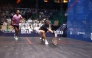 New Zealand's Paul Coll (right) in action against Mohamed Abouelghar of Egypt.