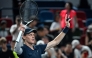 Italy Jannik Sinner reacts after winning against Germany Daniel Altmaier during their men's singles match at the Shanghai Masters tennis tournament in Shanghai on October 4, 2025. (Photo by Jade GAO / AFP)
