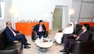Minister of Commerce and Industry of India H E Piyush Goyal being received upon arrival in Doha yesterday. 