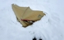This handout received on October 6 shows a tent buried under deep snow in the Karma Valley of the Tibet Autonomous Region on October 5, 2025. (Photo by Handout / Courtesy of Xiong JinXin / AFP) 