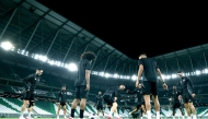 Qatar players in action during a training session in this file photo.