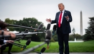 President Donald Trump speaks to reporters at the White House. (Photo by Jabin Botsford/The Washington Post)
