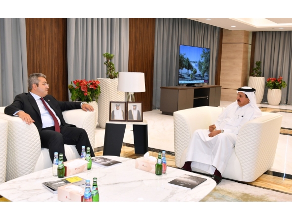 QC Chairman Sheikh Khalifa bin Jassim Al Thani, with Ambassador of Egypt to Qatar, H E Walid El-Faki. 