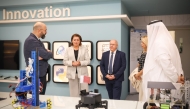 Minister of Education, Sports and Youth of the Republic of Cyprus H E Dr. Athina Michaelidou during a visit to the school