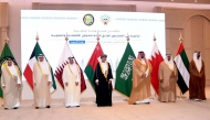 Minister of Finance H E Ali bin Ahmed Al Kuwari with Their Excellencies the Ministers of Finance and Economy of GCC member states during the meeting in Kuwait.