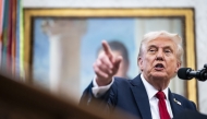 US President Donald Trump in the Oval Office. (Photo by Jabin Botsford/The Washington Post)

