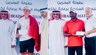 Daniel Sokolov (left) secured second place while Saleh Al Kaabi finished third in the event.