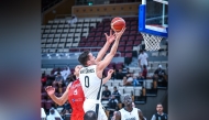Al Sadd's Christos Bratsiakos drives to score during the match against Al Arabi.
