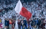 Qatari players celebrate after winning the FIFA World Cup 2026 Asian qualifier football match against the UAE at Jassim Bin Hamad Stadium in Doha yesterday. (AFP)