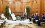 Minister of State for Foreign Trade Affairs, H E Dr. Ahmed bin Mohammed Al-Sayed with President of the Republic of Tajikistan, H E Emomali Rahmon and other officials during the meeting.
