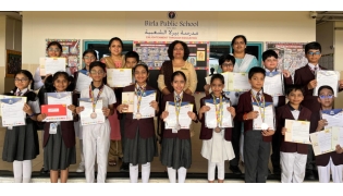 Medal winners with BPS teachers.