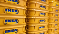 This file photograph taken on May 11, 2023, shows Ikea shopping carts in an Ikea store in Paris. Photo by JOEL SAGET / AFP