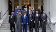 MoFA Secretary-General and Chairman of the Qatar Committee for the Alliance of Civilizations H E Dr. Ahmed bin Hassan Al Hammadi and other dignitaries at the event in Berlin. 