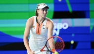 Kazakhstan's Elena Rybakina serves to Russia's Ekaterina Alexandrova during the women's singles final at the WTA Ningbo Open tennis tournament in Ningbo, China on October 19, 2025. (Photo by AFP)
