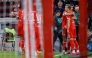 Bayern Munich's English forward #09 Harry Kane celebrates scoring the opening goal with his teammates during the German first division Bundesliga football match FC Bayern Munich vs BVB Borussia Dortmund, in Munich, southern Germany on October 18, 2025. (Photo by Alexandra BEIER / AFP)