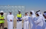 Minister of Environment and Climate Change H E Dr. Abdullah bin Abdulaziz bin Turki Al Subaie and other officials visiting a construction waste recycling plant in Rawdat Rashid.