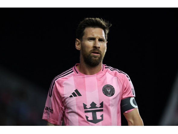 Lionel Messi #10 of Inter Miami CF reacts during the 2025 MLS Cup Playoff match between Inter Miami CF and Nashville SC at Chase Stadium on October 24, 2025 in Fort Lauderdale, Florida. Leonardo Fernandez/Getty Images/AFP 