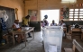 A general view of a ballot box at a polling station in Agboville on October 25, 2025 during Ivory Coast's presidential elections. Photo by Issouf Sanogo / AFP
