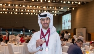 One of the participants with his medals.
