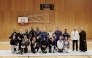 Participants of the workshop with Olympic medallist Ibtihaj Muhammad.