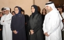 Minister of Education and Higher Education, H E Lolwah Al Khater; Chairperson of Qatar Museums H E Sheikha Al Mayassa bint Hamad bin Khalifa Al Thani; and others at the launch of the exhibition. 