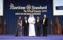 Chief Executive Officer of Mwani Qatar Capt Abdulla Mohamed Al Khanji (third right) during the award ceremony in Dubai.
