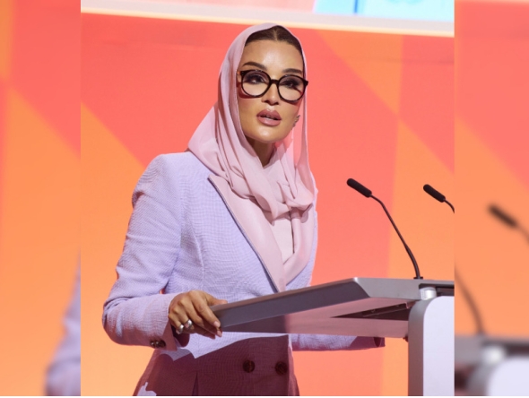 HH Sheikha Moza bint Nasser, Chairperson of Qatar Foundation for Education, Science and Community Development and Chairperson of Education Above All Foundation
