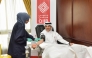 QIIB CEO, Dr. Abdulbasit Ahmad Al-Shaibei during the blood donation campaign