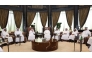 Minister of Municipality H E Abdullah bin Hamad bin Abdullah Al Attiyah in a meeting yesterday with Qatari farm owners.