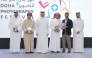 Minister of Culture H E Sheikh Abdulrahman bin Hamad Al-Thani with the winners of the award.