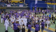 Members of QCS, and Aspire Zone, along with cancer survivors, healthcare professionals, and community members taking part in Relay for Life 2025.