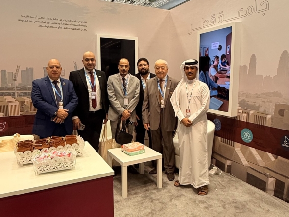 Qatar University officials during the Social Development Summit.