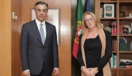 Minister of Labour H E Dr. Ali bin Smaikh Al Marri meeting Minister of Labour, Solidarity and Social Security of Portugal H E Maria do Rosário Palma Ramalho. 