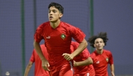 Morocco U-17 players during a training session in Doha yesterday.