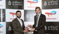 Managing Director, TotalEnergies Marketing Middle East and Central Asia, Thomas Vigneron and Chief Executive Officer of Q-Auto LLC, Ahmed Shariefi.