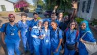 WCM-Q students during medical service-learning trip in Tanzania. 