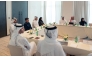Director of the Government Communications Office and Chairman of the Permanent Web Summit Qatar Organizing Committee Sheikh Jassim bin Mansour bin Jabor Al-Thani and other participants during the meeting.