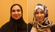 (Left) Executive Director of Strategy, Management and Partnerships at QF Higher Education, Hend Zainal, and Director of Academic Affairs at QF Higher Education, Dr. Samah Gamar 